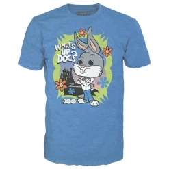 Pop! & Tee Sets>Scooby Doo Looney Tunes x Scooby-Doo - Bugs Bunny as Fred Jones Warner Bros. 100th Anniversary Flocked Pop! Vinyl Figure & T-Shirt Box Set