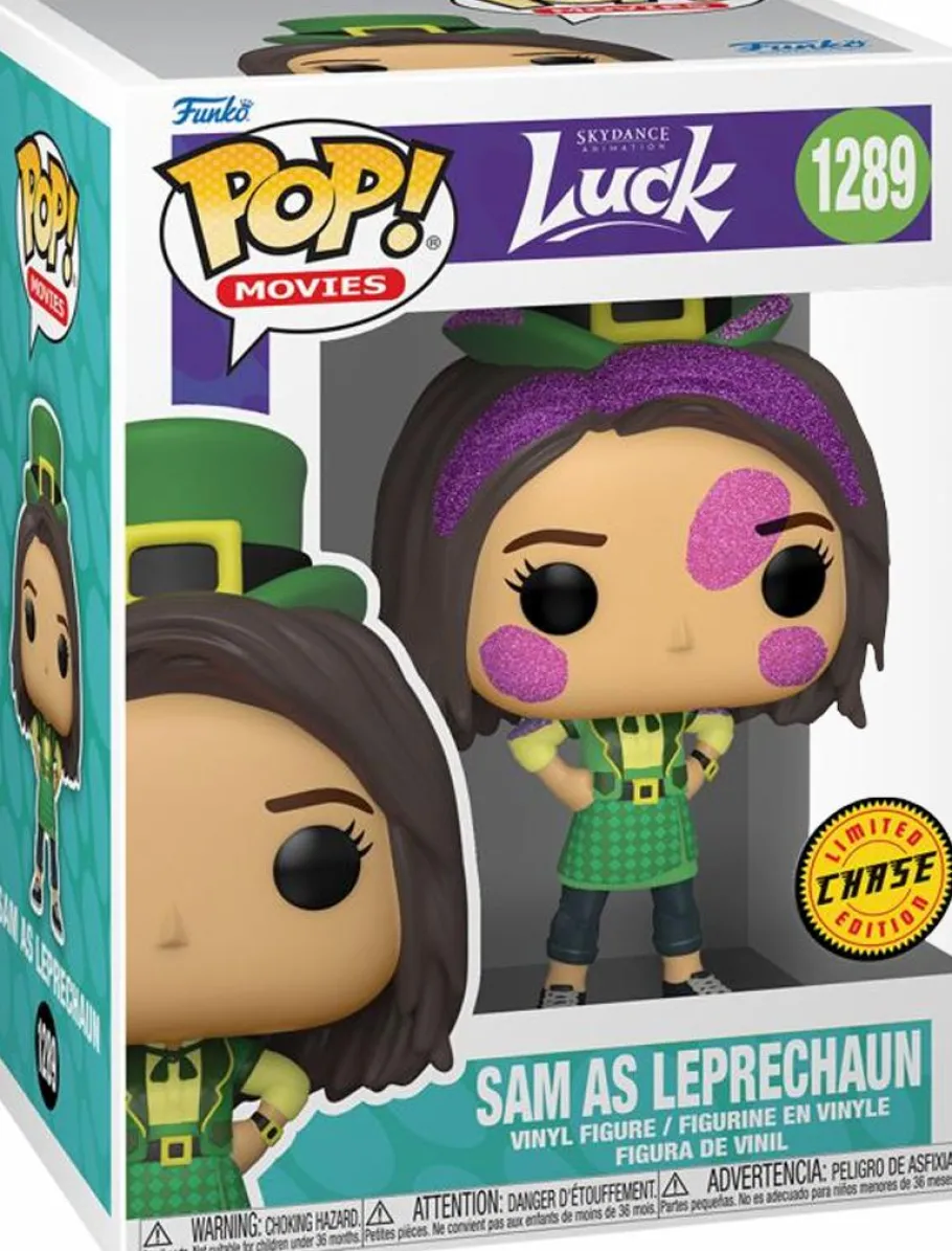Pop! Chases, Vault, Limited Editions, Ppp Items>Luck (2022) - Sam as Leprechaun Pop! Vinyl Figure in Acrylic Protector (Chase Variant)