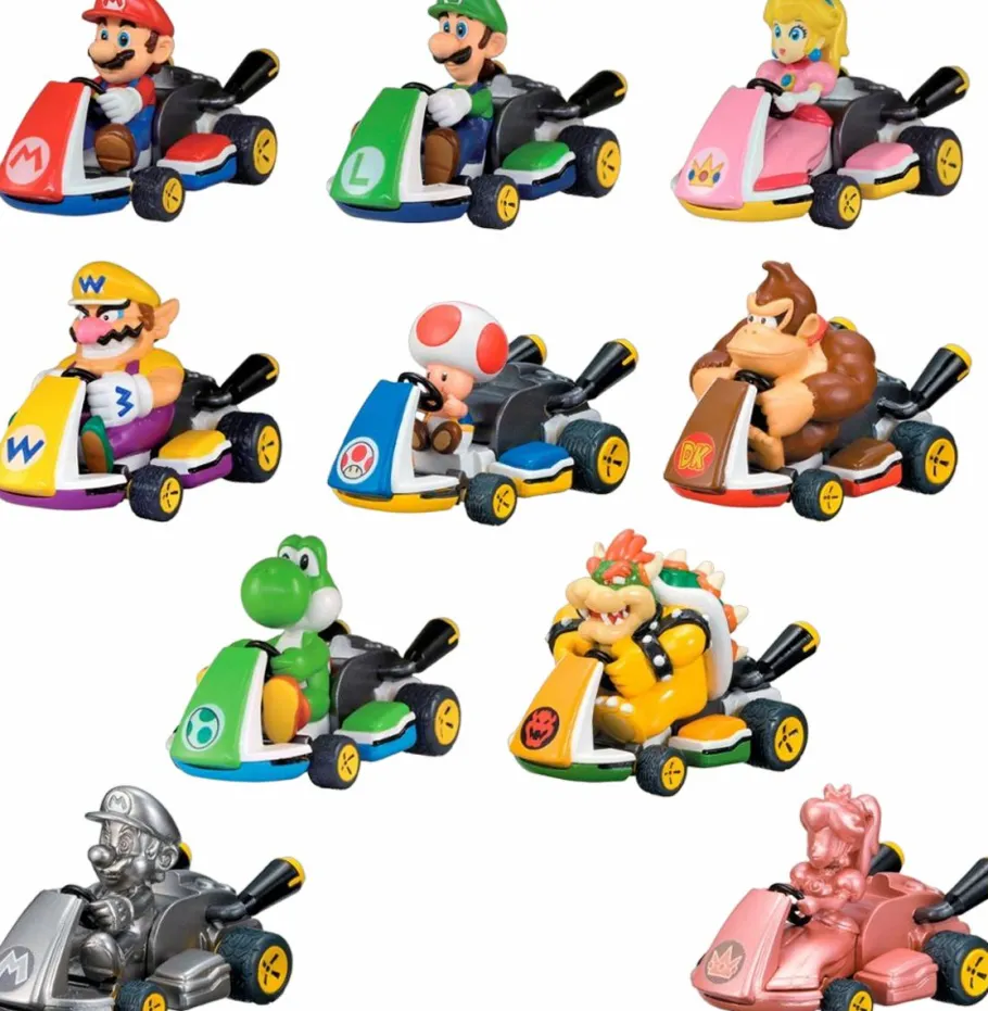 Blind Box>Super Mario Mariokart - Pull Back Racers 2" Blind Box Capsule (Single Unit)