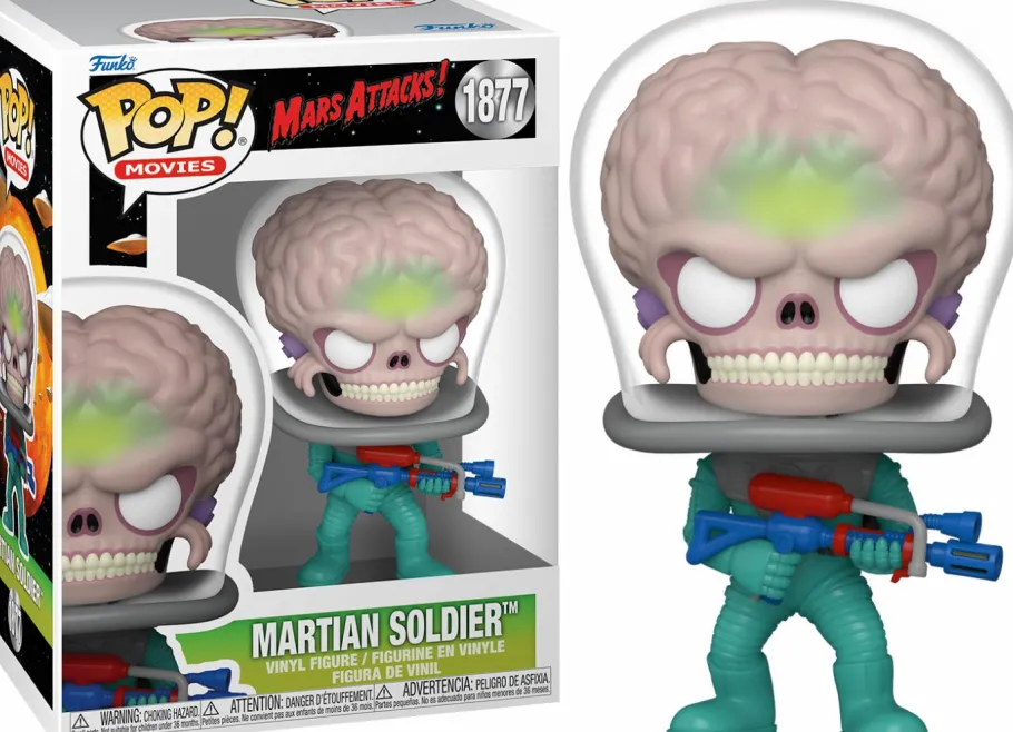 Standard Pop!>Mars Attacks - Martian Soldier with Atomic Ray Gun Pop! Vinyl Figure