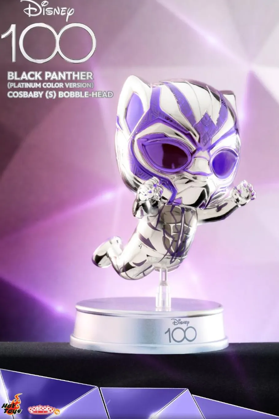 Cosbaby>Marvel - Black Panther Disney 100 (Platinum Colour Version) Cosbaby (S) Hot Toys Figure
