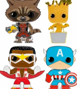 Pop! Bundles>Marvel - Guardians and the Winter Soldier 4” Pop! Enamel Pin Bundle (Set of 4)