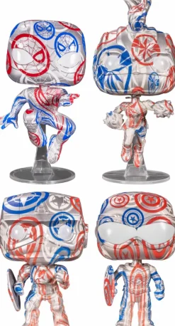 Pop! Bundles>Marvel - Patriotic Age Artist Series Pop! Vinyl Figure with Pop! Protector (Bundle of 4)