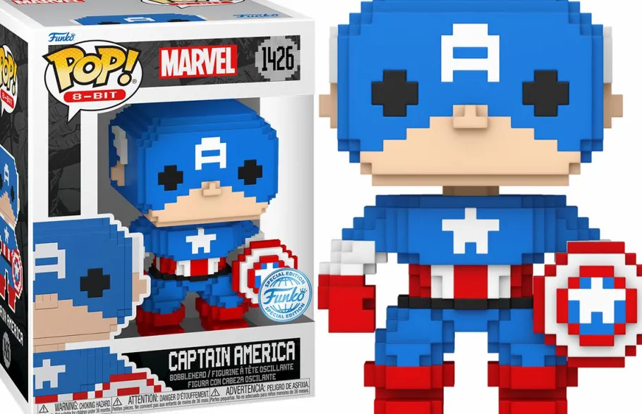 Standard Pop!>Marvel : 8-Bit - Captain America 8-Bit Pop! Vinyl Figure