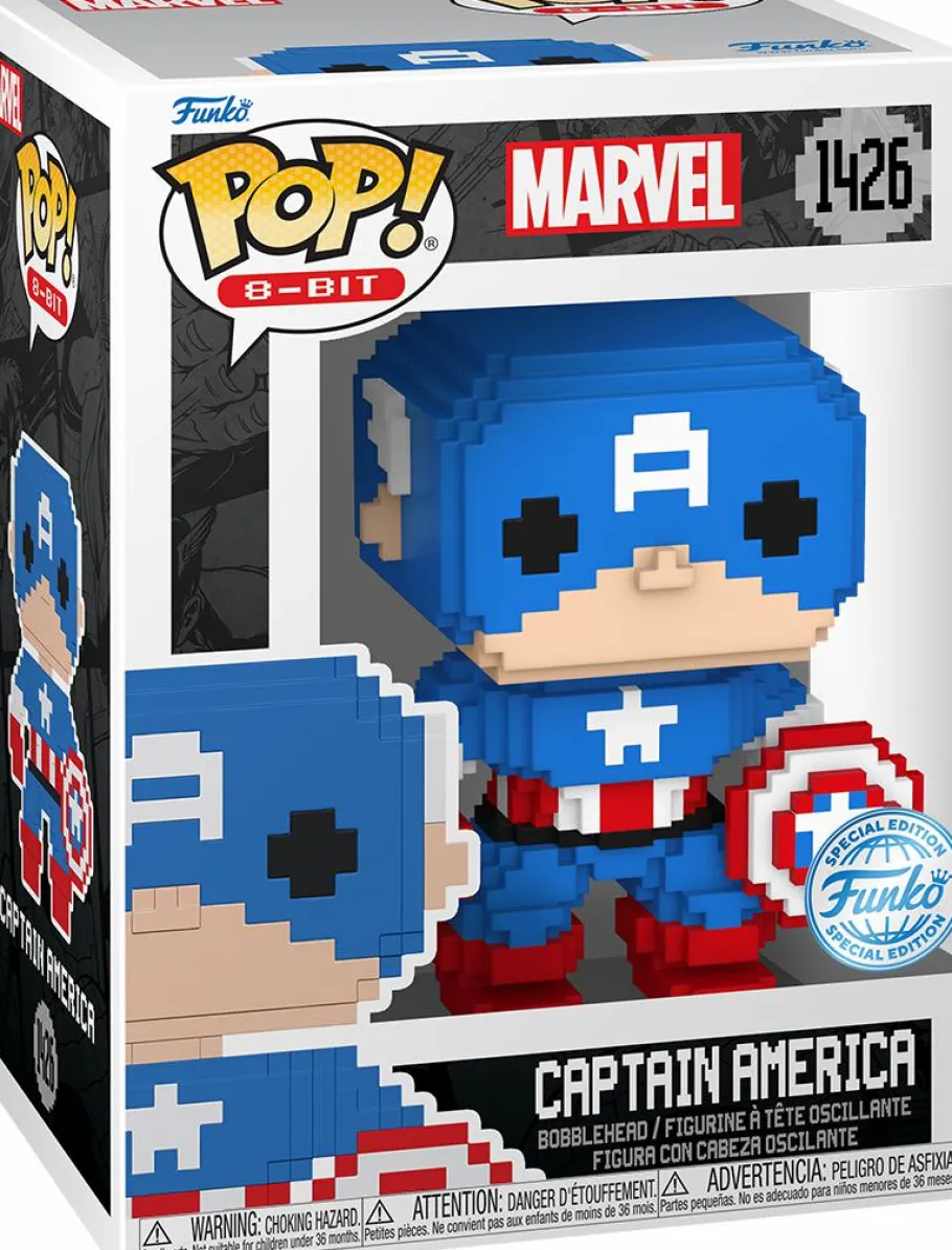 Standard Pop!>Marvel : 8-Bit - Captain America 8-Bit Pop! Vinyl Figure