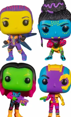 Pop! Bundles>Marvel : Blacklight - Shuri, Wasp, Gamora & Nebula Blacklight Pop! Vinyl Bundle (Set of 4)