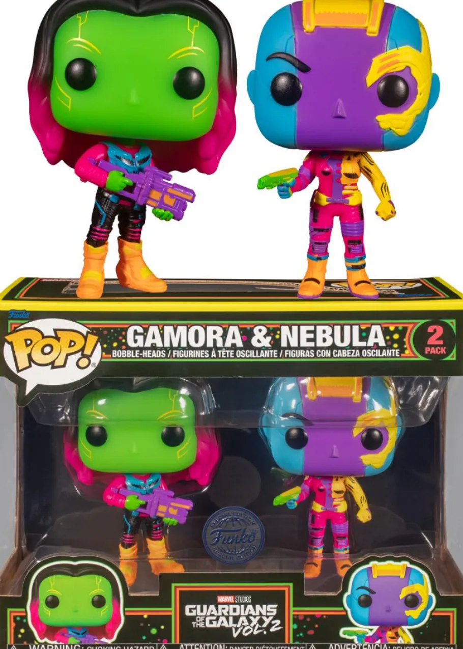 Pop! Bundles>Marvel : Blacklight - Shuri, Wasp, Gamora & Nebula Blacklight Pop! Vinyl Bundle (Set of 4)