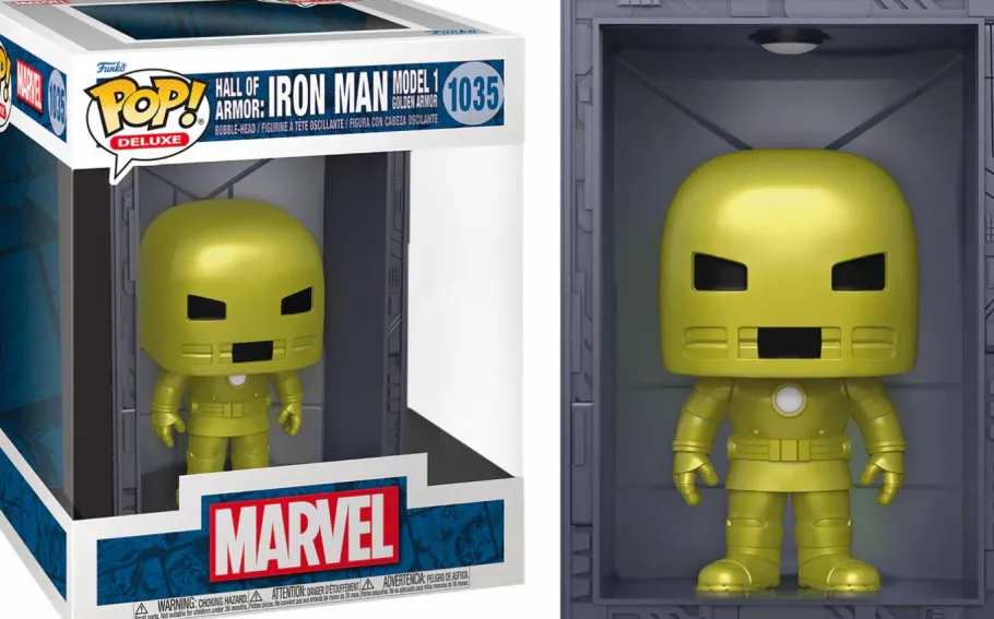 Pop! Deluxe>Iron Man Marvel: Hall of Armor - Model 1 Metallic Deluxe Pop! Vinyl Figure