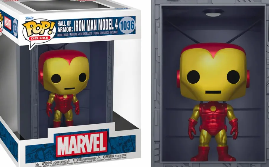 Pop! Deluxe>Iron Man Marvel: Hall of Armor - Model 4 Metallic Deluxe Pop! Vinyl Figure