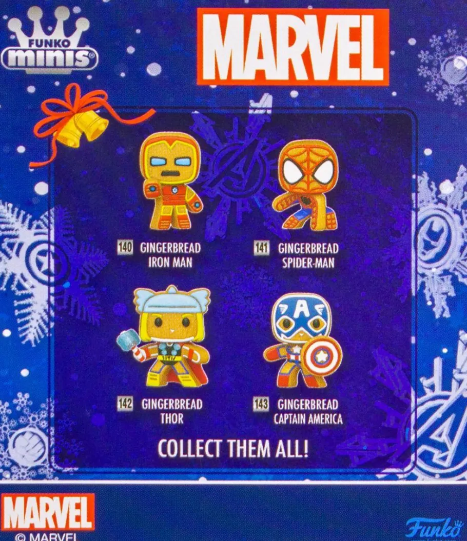 Blind Box>Marvel : Holiday - Gingerbread Minis 3” Scale Vinyl Figure (Mystery Single Unit)