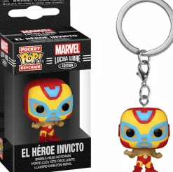 Pop! Keychains>Marvel : Lucha Libre Edition - El Heroe Invicto Iron Man Pocket Pop! Vinyl Keychain