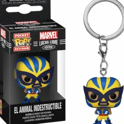 Pop! Keychains>Marvel : Lucha Libre Edition - El Animal Indestructible Wolverine Pop! Vinyl Figure Pocket Pop! Vinyl Keychain