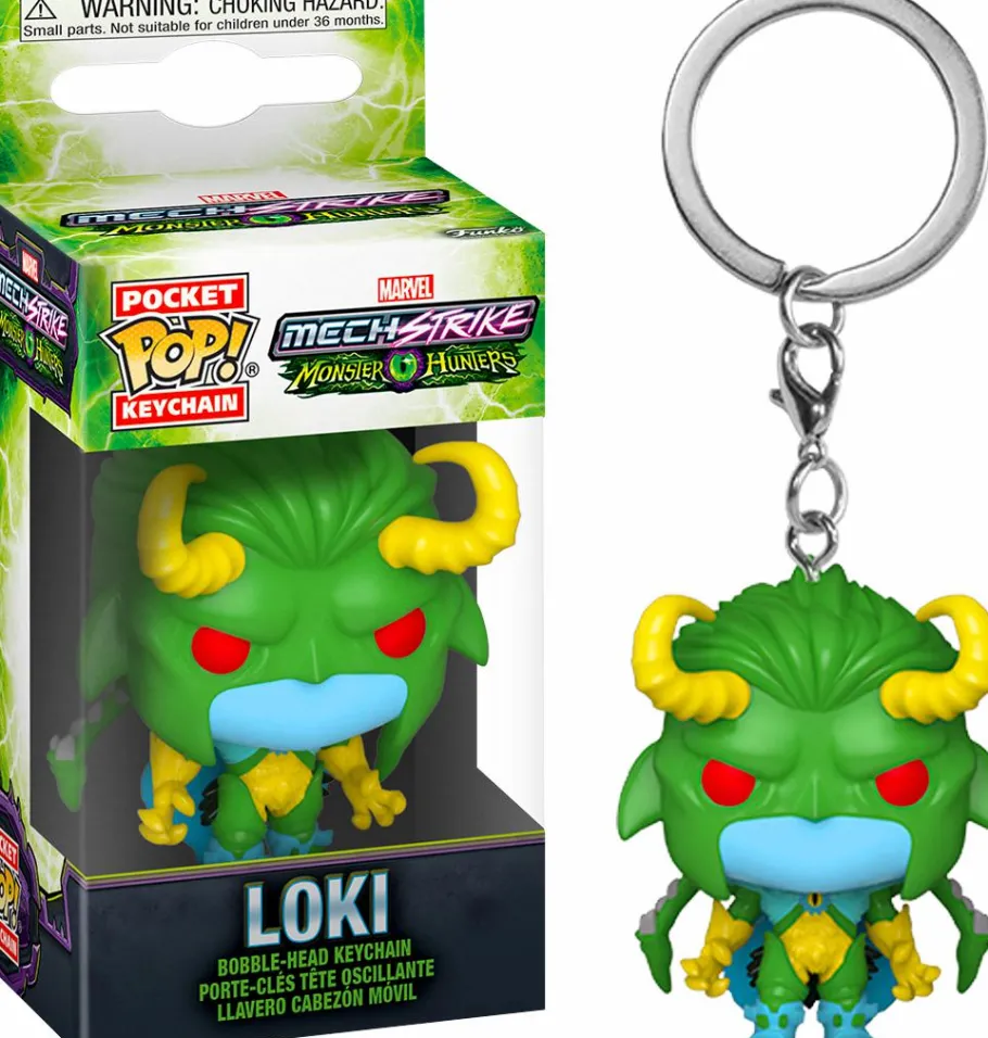Pop! Keychains>Marvel: Monster Hunters Marvel Mech Strike: Monster Hunters - Loki Pocket Pop! Vinyl Keychain