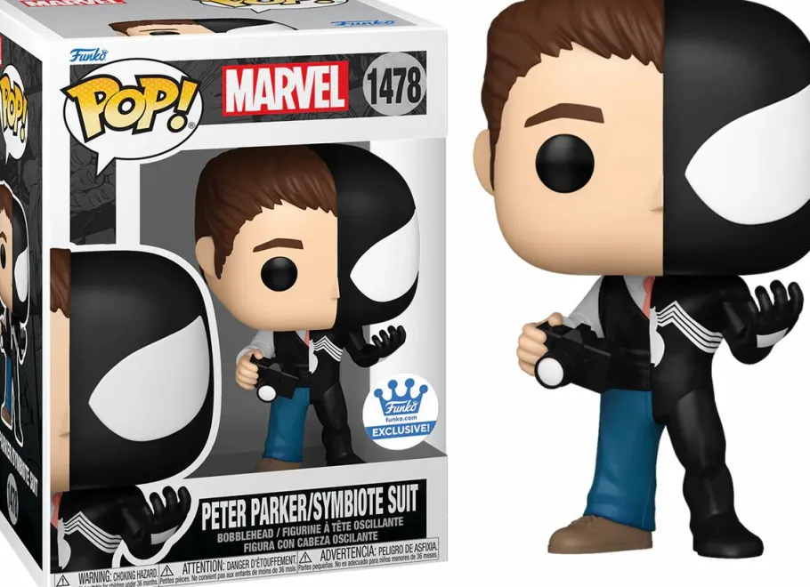 Standard Pop!>Spider-Man Marvel: Split - Peter Parker/Symbiote Suit Pop! Vinyl Figure