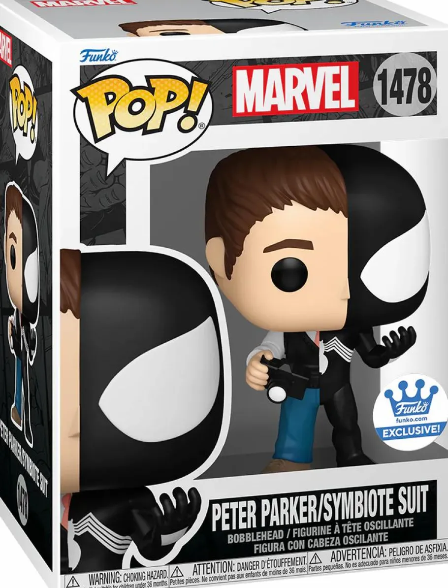 Standard Pop!>Spider-Man Marvel: Split - Peter Parker/Symbiote Suit Pop! Vinyl Figure