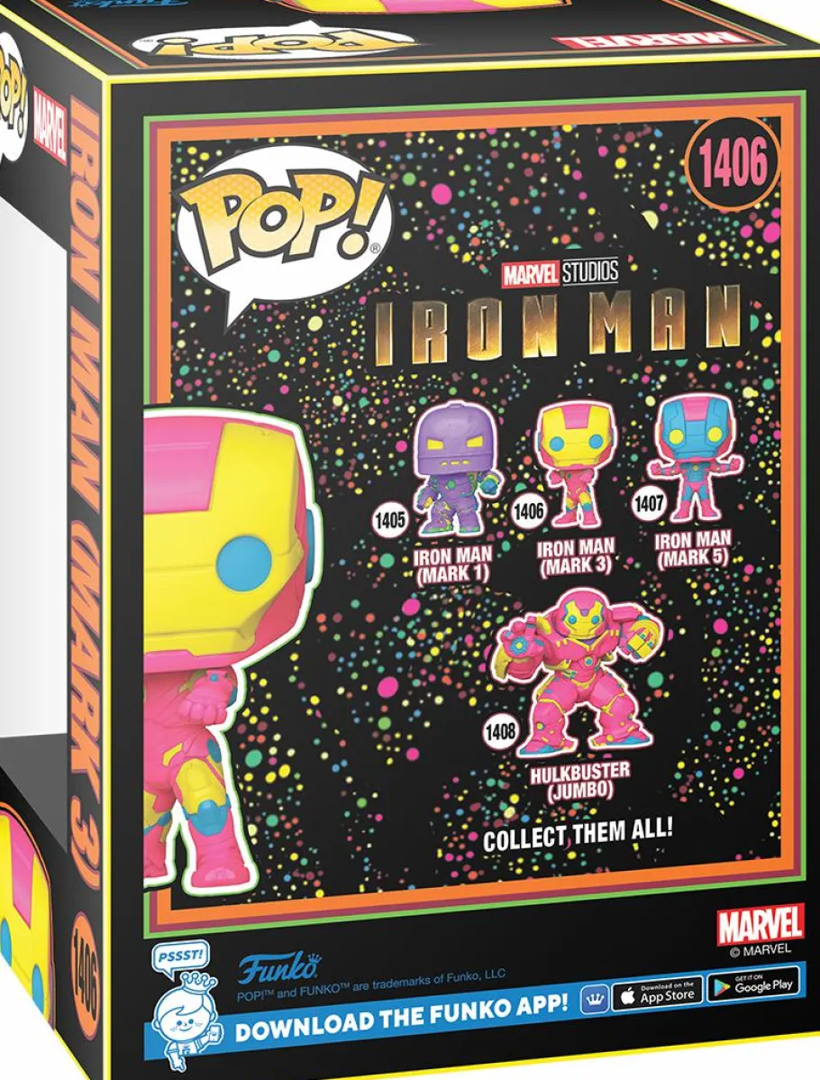 Standard Pop!>Marvel : The Infinity Saga - Iron Man (Mark 3) Blacklight Pop! Vinyl Figure