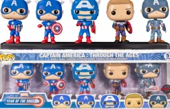 Pop! Deluxe>Captain America Marvel: Year Of The Shield - Through the Ages Pop! Vinyl Figure 5-Pack