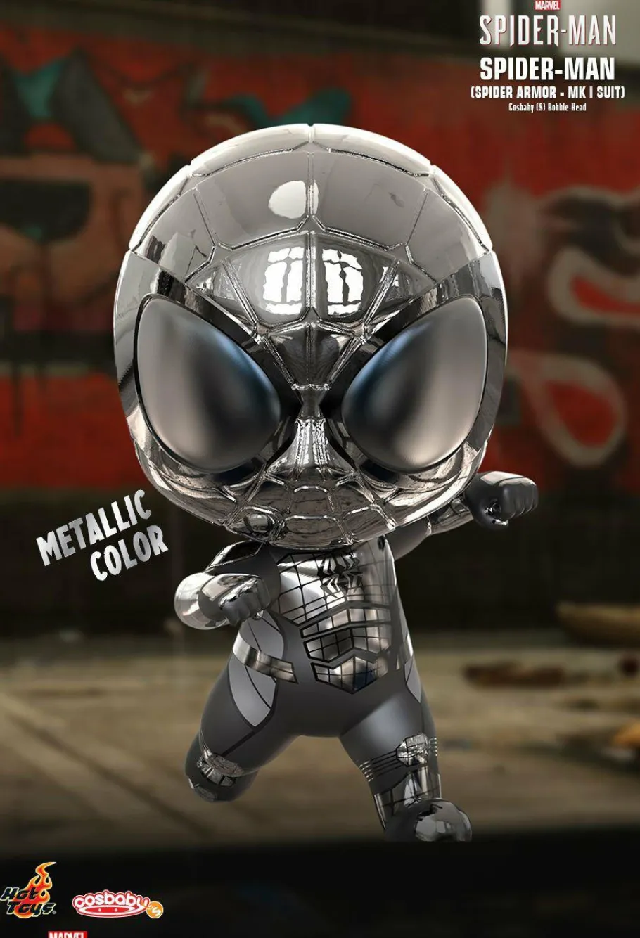 Designer Vinyl>Spider-Man Marvel’s (2018) - Spider Armor Mark I Suit Cosbaby (S) Hot Toys Figure