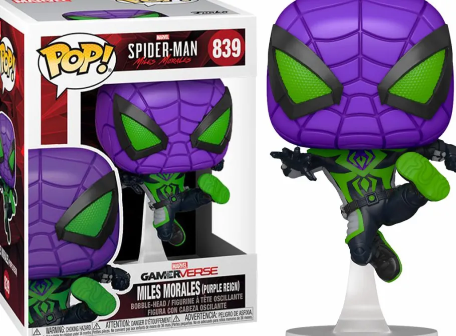 Standard Pop!>Spider-Man Marvel’s : Miles Morales - Miles Morales in Purple Reign Suit Pop! Vinyl Figure