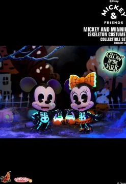 Cosbaby>Mickey Mouse Mickey and Friends - Mickey & Minnie in Skeleton Costume Cosbaby (S) Hot Toys Figure 2-Pack