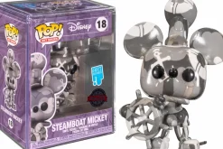 Pop! Deluxe>Mickey Mouse - Steamboat Willie Artist Series Pop! Vinyl Figure with Pop! Protector