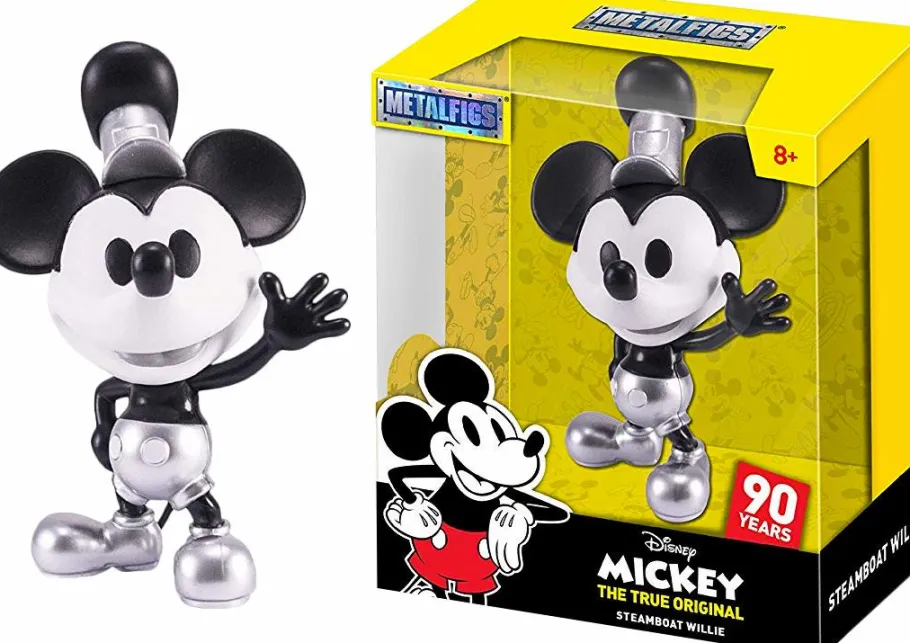 Die-Cast Figures>Mickey Mouse - Steamboat Willie Metalfigs 4" Die-Cast Figure