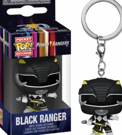 Pop! Keychains>Power Rangers Mighty Morphin - Black Ranger 30th Anniversary Pocket Pop! Vinyl Keychain
