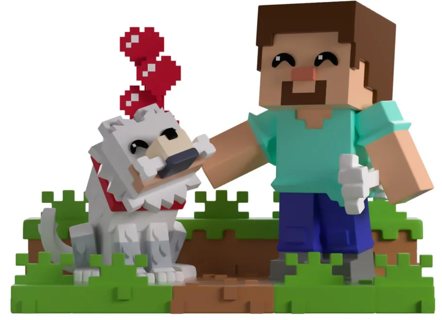 Designer Vinyl>Minecraft - Taming A Wolf 5" Vinyl Figure Diorama