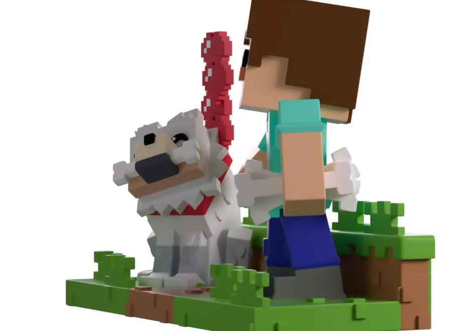 Designer Vinyl>Minecraft - Taming A Wolf 5" Vinyl Figure Diorama
