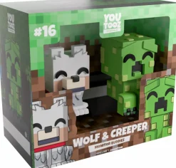 Designer Vinyl>Minecraft - Wolf and Creeper Monitor Buddiez 2.5" Vinyl Figure 2-Pack