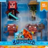 Die-Cast Figures>Minecraft Legends - Hero Ranger, Zombie, Piglin Blaze Runt & Piglin Mace Runt Metalfigs 2.5" Die-Cast Figure 4-Pack