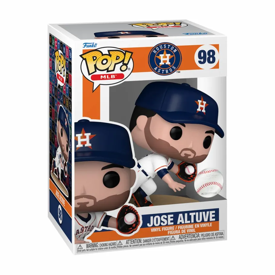 Standard Pop!>MLB Baseball - Jose Altuve Catching in White Jersey Houston Astros Pop! Vinyl Figure