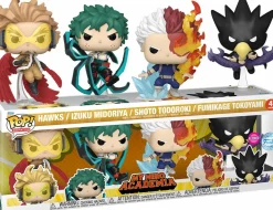Standard Pop!>My Hero Academia - Hawks, Izuku Midoriya, Shoto Todoroki & Fumikage Tokoyami Flocked Pop! Vinyl Figure 4-Pack