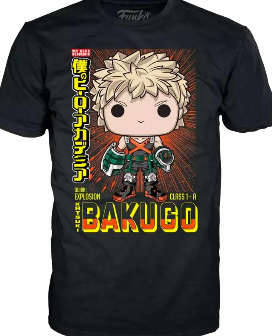Pop! & Tee Sets>My Hero Academia - Katsuki Bakugo Pop! Vinyl Figure & T-Shirt Box Set