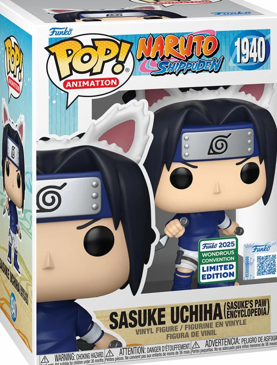 Funko Convention Exclusives>Naruto : Shippuden - Sasuke Uchiha (Sasuke's Paw Encyclopedia) Pop! Vinyl Figure (2025 Wondrous Convention Exclusive) (Popcultcha Exclusive)