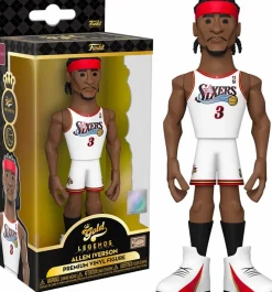 Designer Vinyl>NBA Basketball - Allen Iverson Philidephia 76ers 5" Gold Premium Vinyl Figure