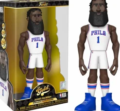 Designer Vinyl>NBA Basketball - James Harden Philadelphia 76ers 12" Gold Premium Vinyl Figure