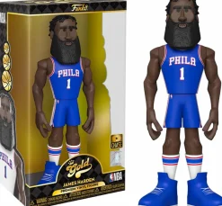 Designer Vinyl>NBA Basketball - James Harden Philadelphia 76ers 12" Gold Premium Vinyl Figure