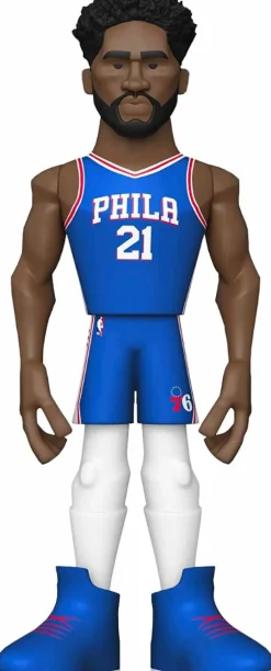 Designer Vinyl>NBA Basketball - Joel Embiid Philadelphia 76ers 12” Gold Premium Vinyl Figure