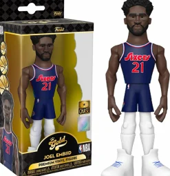 Designer Vinyl>NBA Basketball - Joel Embiid Philadelphia 76ers 2021 Championship Edition Jersey 5" Gold Premium Vinyl Figure