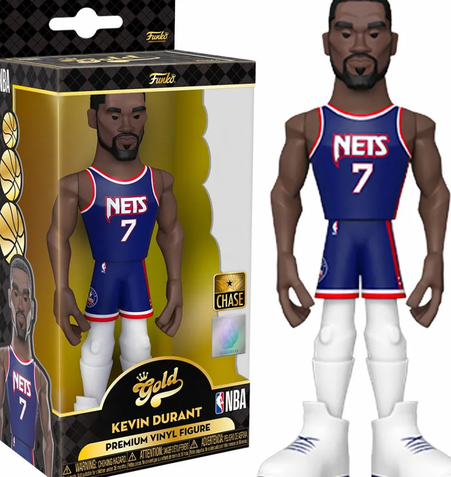 Designer Vinyl>NBA Basketball - Kevin Durant Brooklyn Nets 2021 Championship Edition Jersey 5" Gold Premium Vinyl Figure