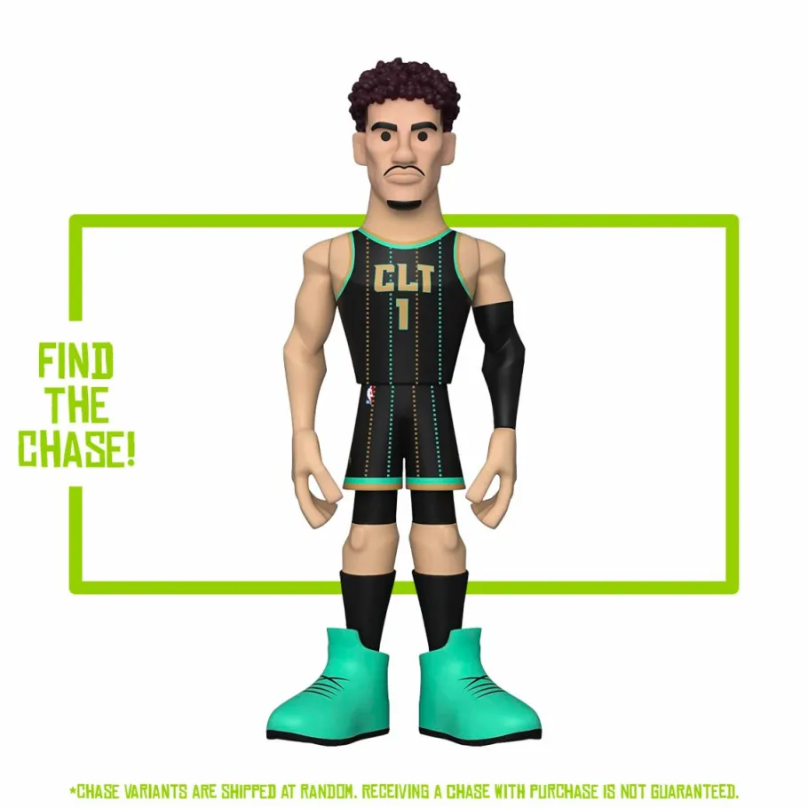Designer Vinyl>NBA Basketball - LaMelo Ball Charlotte Hornets 12” Gold Premium Vinyl Figure