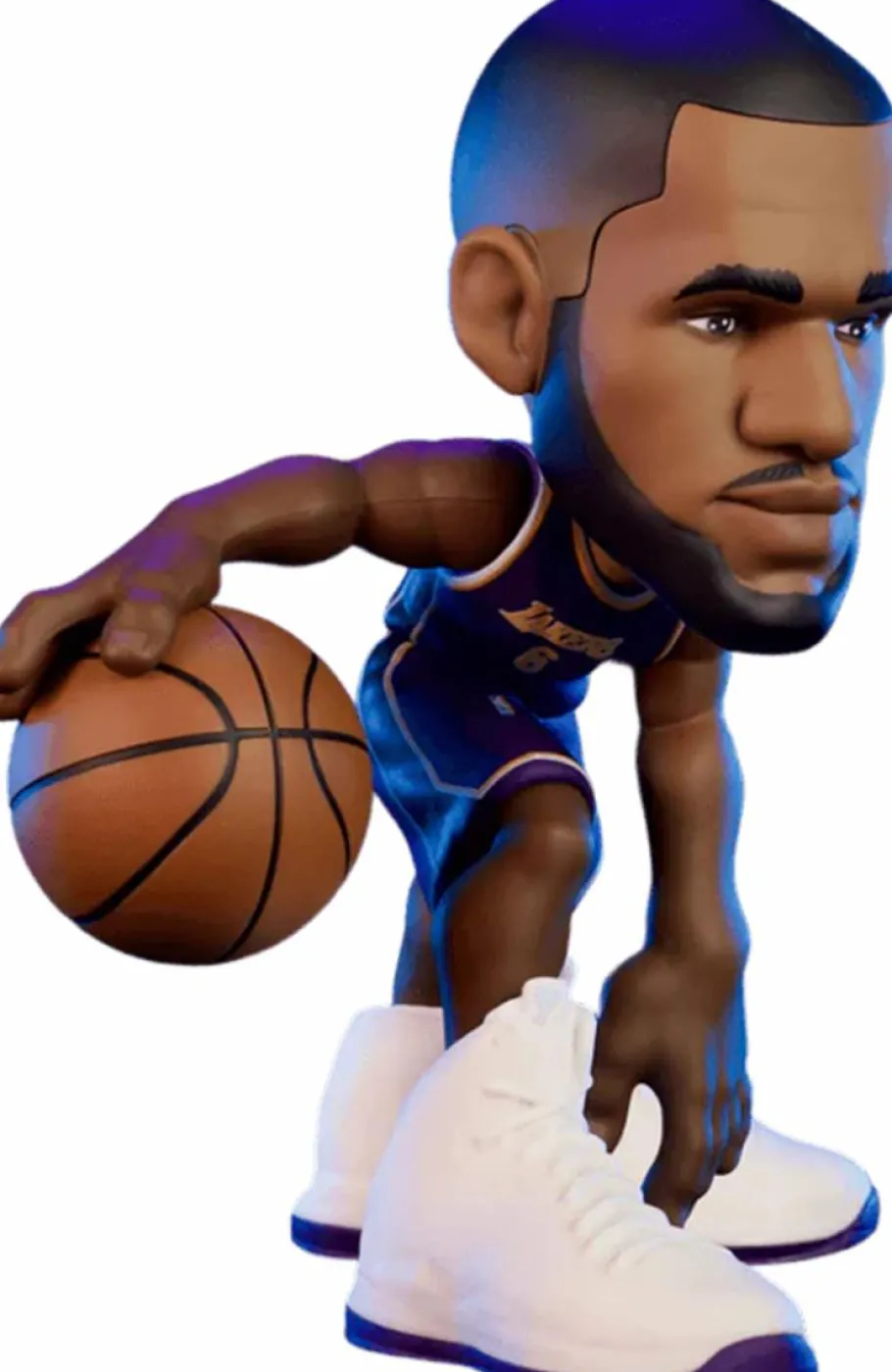 Designer Vinyl>NBA Basketball - LeBron James Los Angeles Lakers (Purple Jersey) smAll-Stars Minis 6" Vinyl Figure