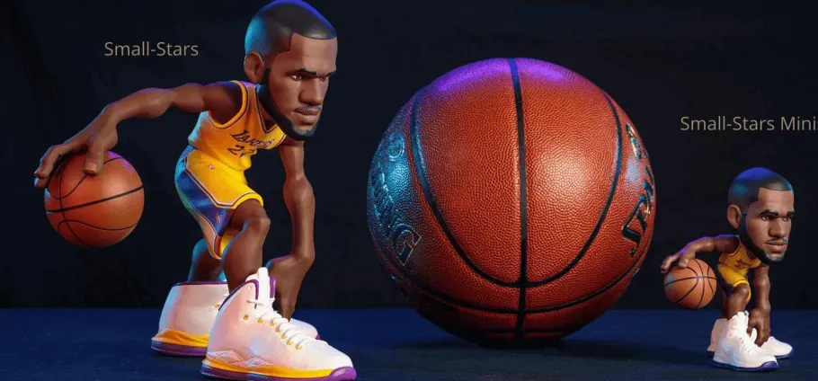 Designer Vinyl>NBA Basketball - LeBron James Los Angeles Lakers (Gold Jersey) smAll-Stars 12" Vinyl Figure