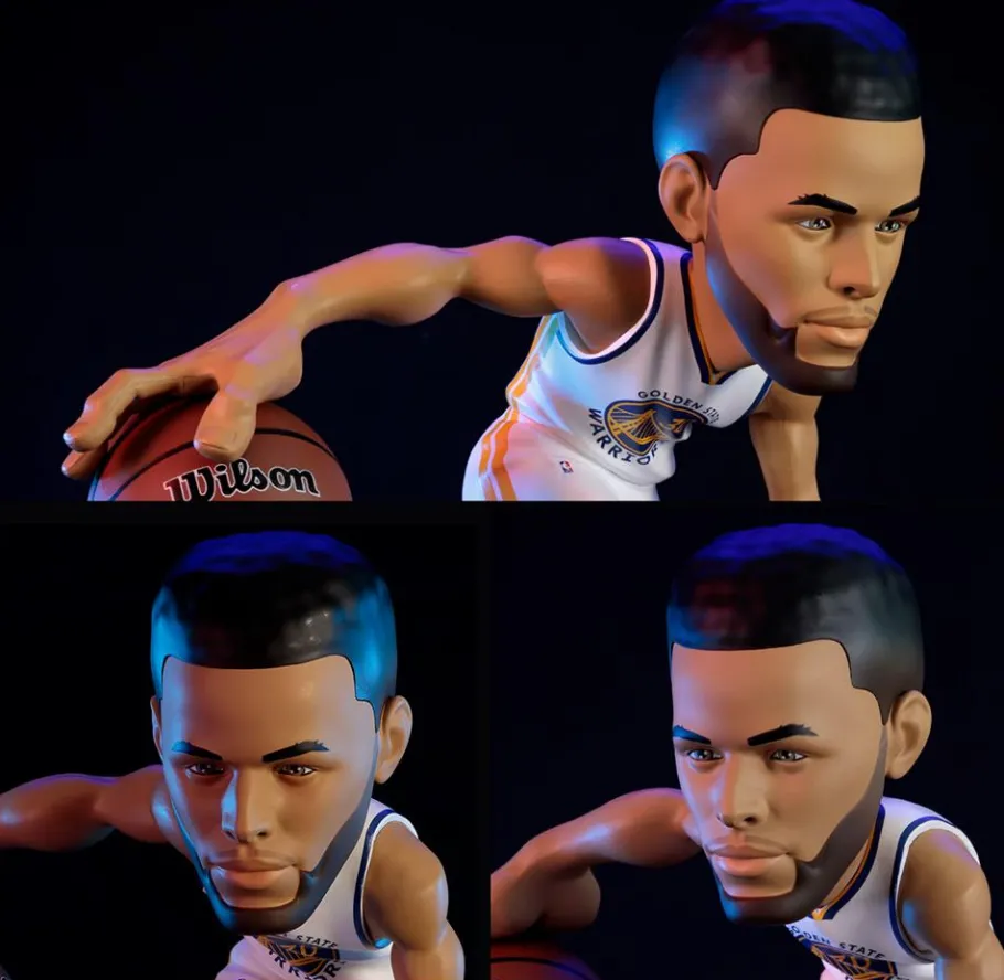 Designer Vinyl>NBA Basketball - Stephen Curry Golden State Warriors (White Jersey) smAll-Stars 12" Vinyl Figure