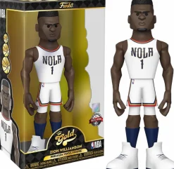 Designer Vinyl>NBA Basketball - Zion Williamson New Orleans Pelicans Home Jersey 12" Gold Premium Vinyl Figure