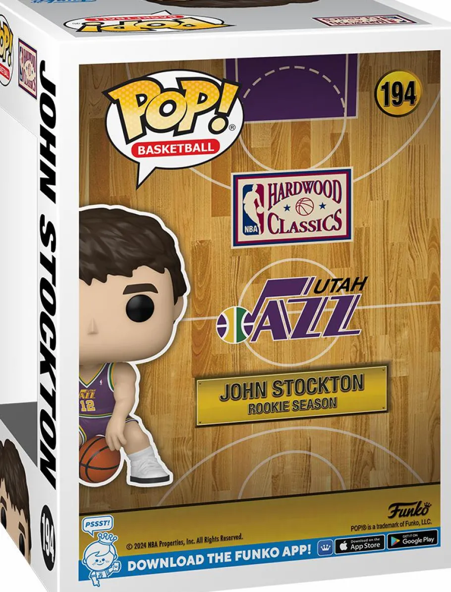 Standard Pop!>NBA Basketball : Rookie Season - John Stockton Utah Jazz Pop! Vinyl Figure