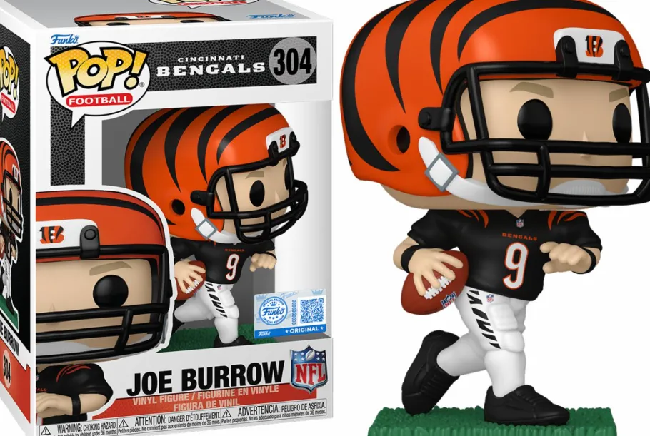 Standard Pop!>NFL Football NFL: Bengals - Joe Burrow (Black Jersey) Pop! Vinyl Figure
