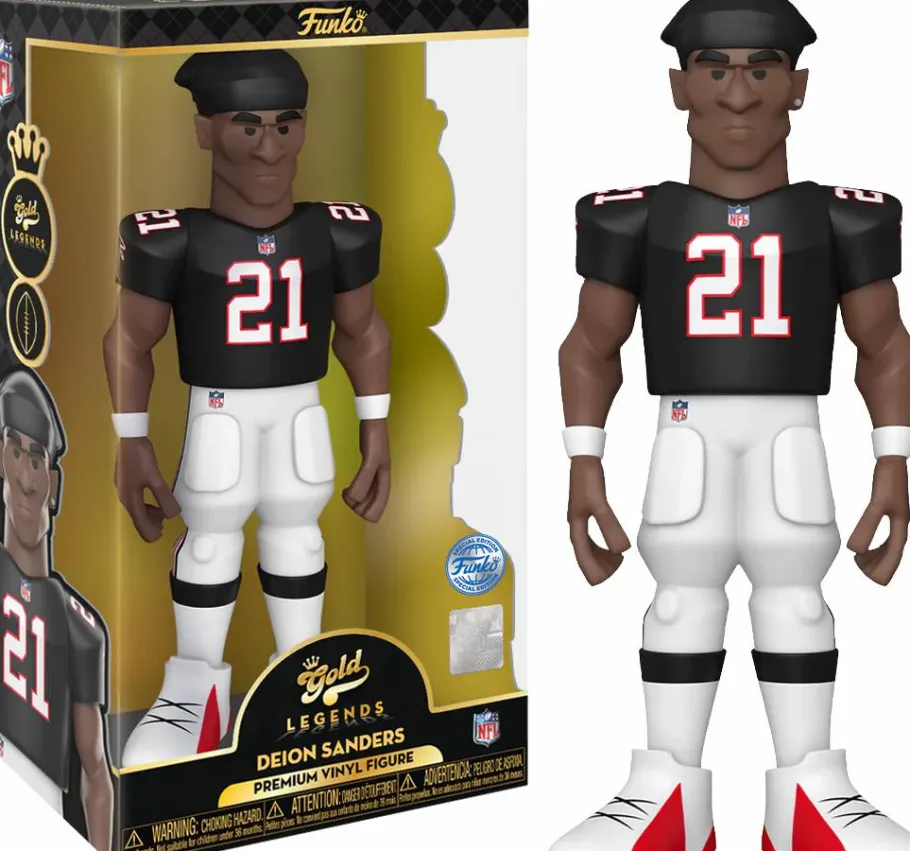 Designer Vinyl>NFL Football - Deion Sanders Atlanta Falcons 12” Gold Premium Vinyl Figure