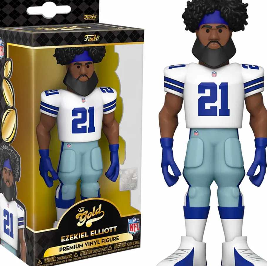 Designer Vinyl>NFL Football NFL: Football - Ezekiel Elliott Dallas Cowboys 5" Gold Premium Vinyl Figure